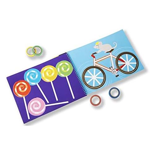  [아마존베스트]Melissa & Doug Scissor Skills and Tape Activity Pad Set (Early Learning Skill-Builder, Plastic Safety Scissors, 4 Rolls of Tape, 20 Activity Pages Each)