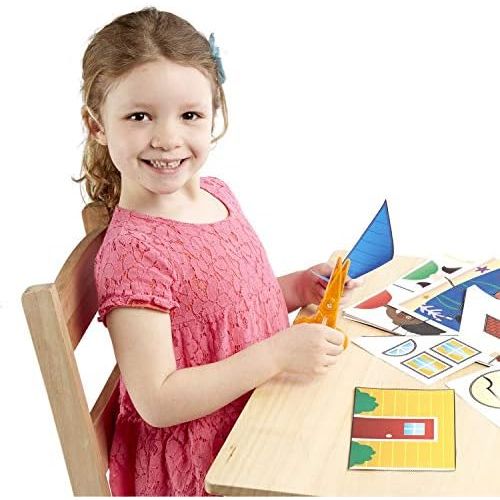  [아마존베스트]Melissa & Doug Scissor Skills and Tape Activity Pad Set (Early Learning Skill-Builder, Plastic Safety Scissors, 4 Rolls of Tape, 20 Activity Pages Each)