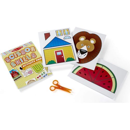  [아마존베스트]Melissa & Doug Scissor Skills and Tape Activity Pad Set (Early Learning Skill-Builder, Plastic Safety Scissors, 4 Rolls of Tape, 20 Activity Pages Each)