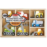 [아마존베스트]Melissa & Doug Wooden Construction Site Vehicles With Wooden Storage Tray (8 pcs)