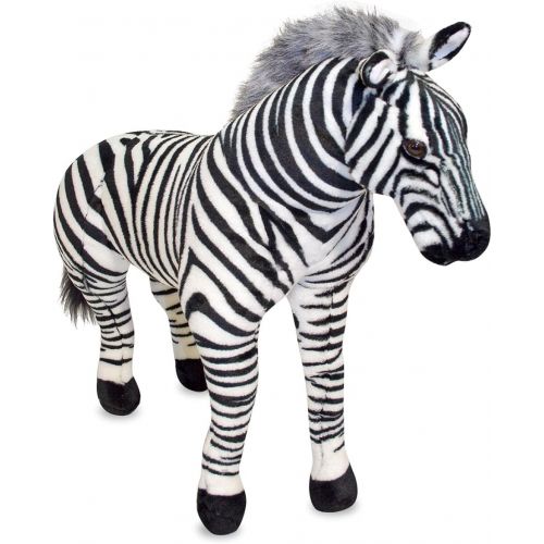  [아마존베스트]Melissa & Doug Giant Striped Zebra - Lifelike Stuffed Animal (nearly 3 feet tall)