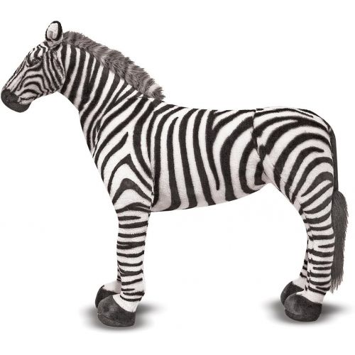  [아마존베스트]Melissa & Doug Giant Striped Zebra - Lifelike Stuffed Animal (nearly 3 feet tall)