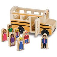 [아마존베스트]Melissa & Doug Wooden School Bus (Classic Toy Play Set, 7 Play Figures)
