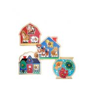 [아마존베스트]Melissa & Doug Jumbo Knob 4-Puzzle Bundle