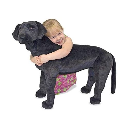  [아마존베스트]Melissa & Doug Black Lab Giant Stuffed Animal (Wildlife, Soft Fabric, Beautiful Black Lab Markings, 30.5 H X 19.5 W X 9.5 L)
