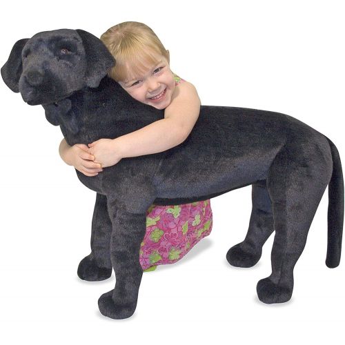  [아마존베스트]Melissa & Doug Black Lab Giant Stuffed Animal (Wildlife, Soft Fabric, Beautiful Black Lab Markings, 30.5 H X 19.5 W X 9.5 L)