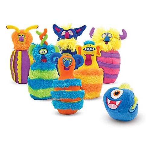  [아마존베스트]Melissa & Doug Monster Bowling Game (8 Pieces, Mesh Storage Bag)