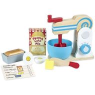 [아마존베스트]Melissa & Doug Wooden Make-a-Cake Mixer Set (Kitchen Toy, Numbered Turning Dials, Encourages Creative Thinking, 11-Piece Set, 13.5″ H × 10″ W × 5″ L)