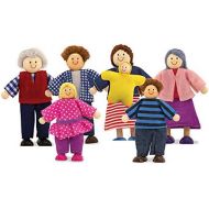 [아마존베스트]Melissa & Doug Wooden Doll Family (Pretend Play, 7 Pieces)