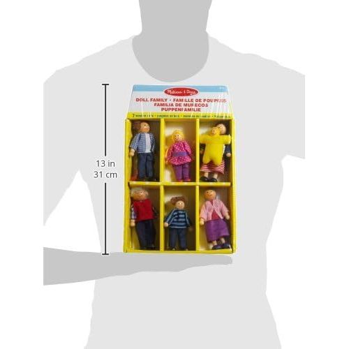  [아마존베스트]Melissa & Doug Wooden Doll Family (Pretend Play, 7 Pieces)