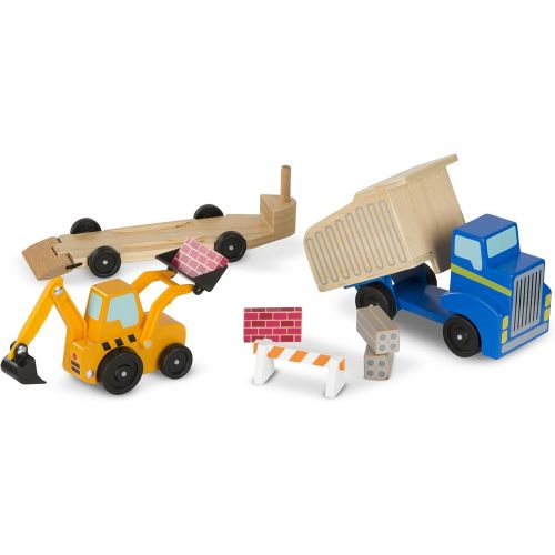  [아마존베스트]Melissa & Doug Dump Truck & Loader Wooden Play Set