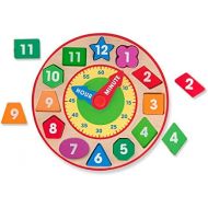 [아마존베스트]Melissa & Doug Shape Sorting Clock (Developmental Toy, Sturdy Wooden Construction, Develop Time-Telling Skills, 10 H x 10 W x 3.5 L)