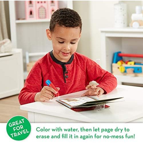  [아마존베스트]Melissa & Doug On The Go Water Wow! Activity Pad 6-Pack, Farm, Safari, Adventure, Colors & Shapes, Wacky Animals, Under The Sea (Reusable Water-Reveal Coloring Books)