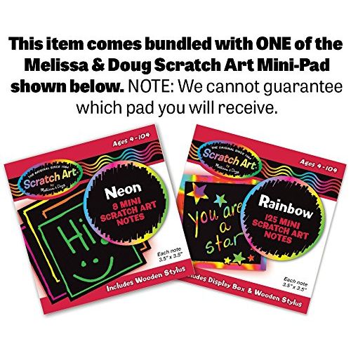  [아마존베스트]Melissa & Doug Sort and Snap Color Pairing Activity Board & 1 Scratch Art Mini-Pad Bundle (04313)