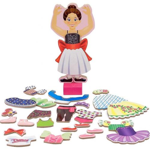  [아마존베스트]Nina Ballerina - Magnetic Dress Up Wooden Doll & Stand