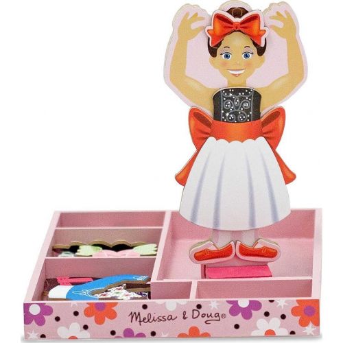  [아마존베스트]Nina Ballerina - Magnetic Dress Up Wooden Doll & Stand