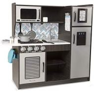 [아마존베스트]Melissa & Doug Wooden Chef’s Pretend Play Toy Kitchen With “Ice” Cube Dispenser, Easy to Assemble, Charcoal, 39 H x 15.5 W x 43.25 L