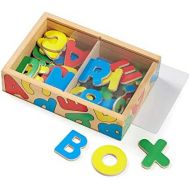 [아마존베스트]Melissa & Doug 52 Wooden Alphabet Magnets in a Box (Developmental Toys, Sturdy Wooden Construction, 52 Pieces)