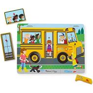 [아마존베스트]Melissa & Doug The Wheels On The Bus Sound Puzzle (Peg Puzzle, Developmental Toy, 6 Pieces)