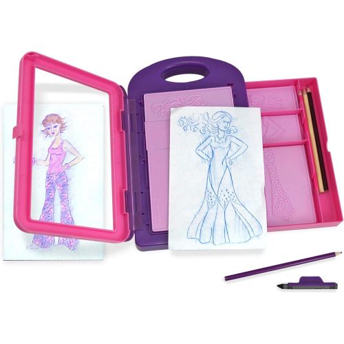  [아마존베스트]Melissa & Doug Fashion Design Activity Kit (Arts & Crafts, 9 Double-Sided Rubbing Plates, 4 Pencils, Crayon, 16 Pieces)