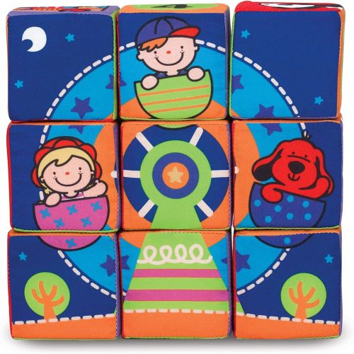  [아마존베스트]Melissa & Doug Match & Build Soft Blocks (Developmental Toys, Multiple Activities, Lightweightpiece, Develops Multiple Skills, 14Piece)