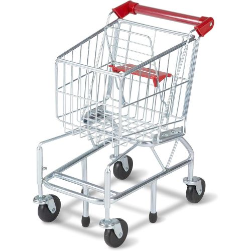 [아마존베스트]Melissa & Doug Toy Shopping Cart with Sturdy Metal Frame, Play Sets & Kitchens, Heavy-Gauge Steel Construction, 23.25 H x 11.75” W x 15 L