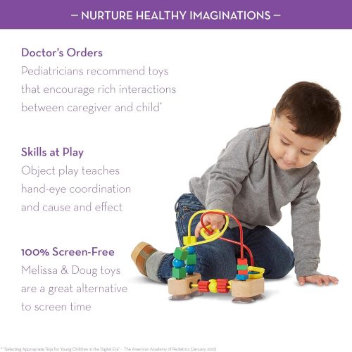  [아마존베스트]Melissa & Doug First Bead Maze (Developmental Toys, Wooden Educational Toy, Quality Craftsmanship & Sturdy Construction)