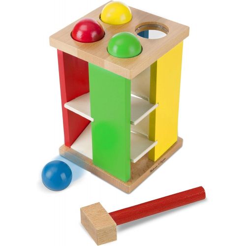  [아마존베스트]Melissa & Doug Pound & Roll Tower (Developmental Toy, Classic Pounding Toy, Bright-Colored Pieces, Durable Construction)