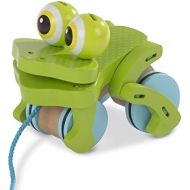 [아마존베스트]Melissa & Doug First Play Frolicking Frog Wooden Pull Toy, Multicolor