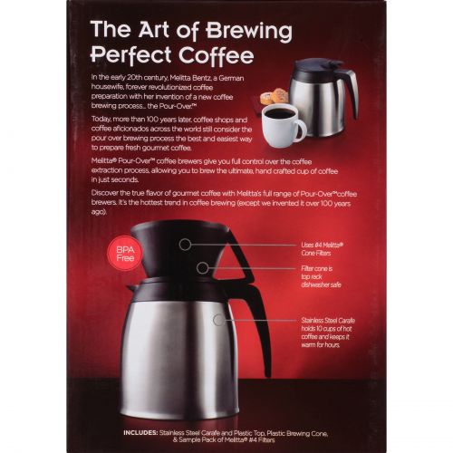  Melitta Pour-Over? Brewer 10 Cup Coffee Maker with Stainless Thermal Carafe