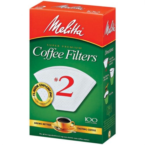  Melitta Super Premium #2 Cone Paper Filters White, 100 Count, 2 Pack by Melitta