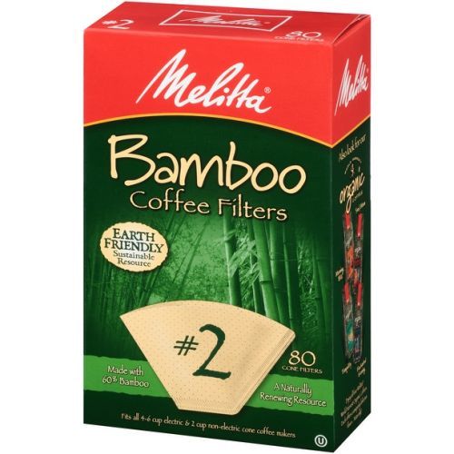  Melitta #2 Cone Bamboo Paper Coffee Filters, 80 Count, 2 Pack by Melitta