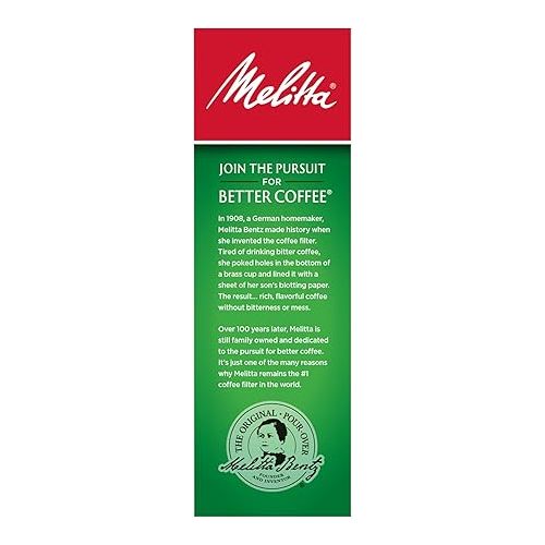  Melitta #2 Cone Coffee Filters, Unbleached Natural Brown, 100 Count (Pack of 6) 600 Total Filters Count - Packaging May Vary
