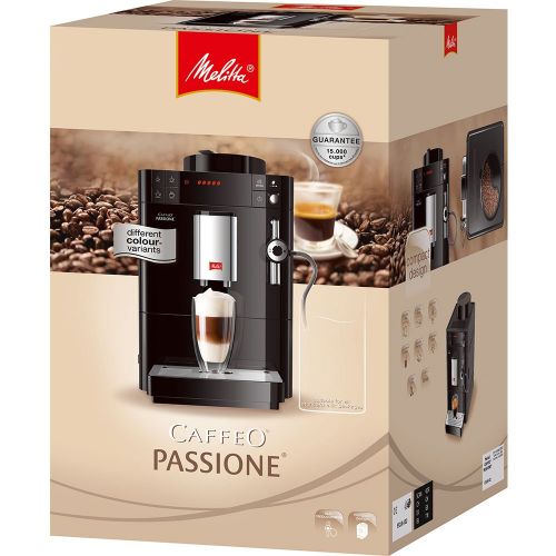  Melitta Caffeo Passione F540-100, Kaffeevollautomat mit Auto-Cappuccinatore-System, Edelstahl