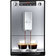 Melitta Caffeo Solo E950-103 Schlanker Kaffeevollautomat mit Vorbruehfunktion | 15 Bar | LED-Display | hoehenverstellbarer Kaffeeauslauf | Herausnehmbare Bruehgruppe |Silber