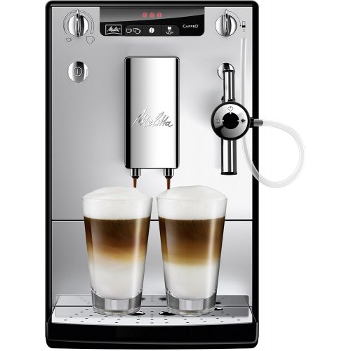  Melitta E 957-103 Kaffeevollautomat Caffeo Solo & Perfekt Milk (Cappuccinatore) silber + Melitta 6er Pflegeset