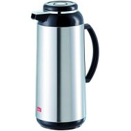 Marke: Melitta Melitta Isolierkanne mit Schraubverschluss, 1,9 l, ca. 15 Tassen, Glaskolben, Edelstahl, Silber/Schwarz