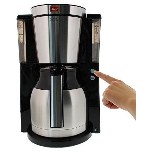  Melitta Look Therm DeLuxe 1011-14, Filterkaffeemaschine mit Thermkanne, AromaSelector, Schwarz