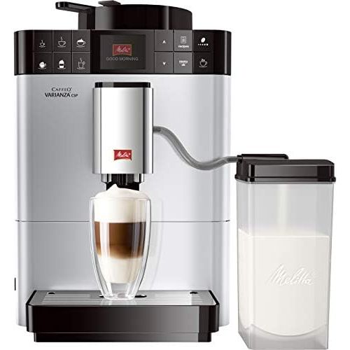  Melitta Caffeo Varianza CSP F570-101, Kaffeevollautomat mit Milchbehalter, One Touch Funktion, Silber