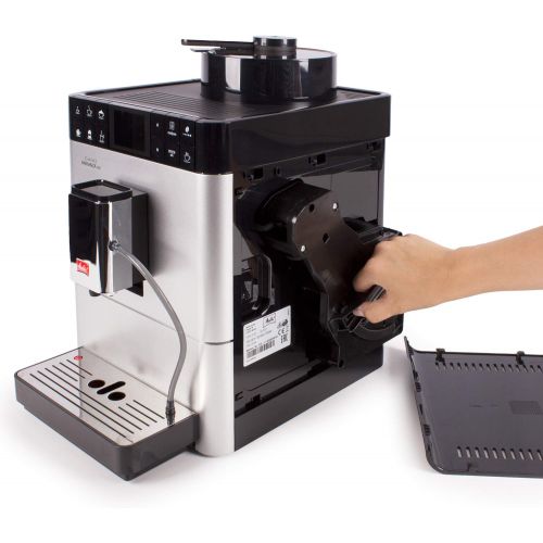  Melitta Caffeo Varianza CSP F570-101, Kaffeevollautomat mit Milchbehalter, One Touch Funktion, Silber