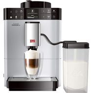 Melitta Caffeo Passione OT F531-101, Kaffeevollautomat mit Milchbehalter, One Touch Funktion, Silber