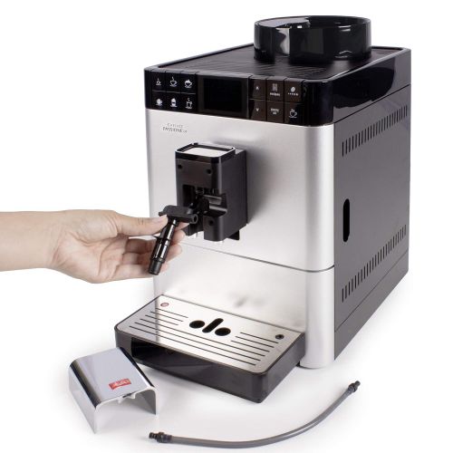  Melitta Caffeo Passione OT F531-101, Kaffeevollautomat mit Milchbehalter, One Touch Funktion, Silber