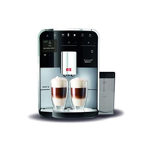  Besuchen Sie den Melitta-Store Melitta Caffeo Barista T Smart F830-101, Kaffeevollautomat mit Milchbehalter, Smartphone-Steuerung mit Connect App, One Touch Funktion, Silber/Schwarz