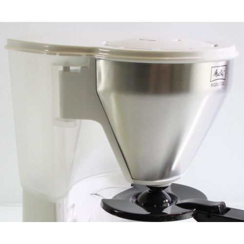  Melitta 1010-03 wh SST Easy Top Kaffeefiltermaschine -Tropfstopp -Schwenkfilter weiss/Edelstahl