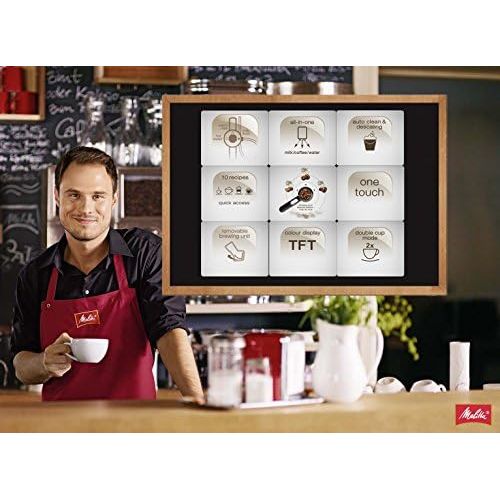  Melitta Caffeo Varianza CS F550-102, Kaffeevollautomat mit Auto-Cappuccinatore-System, Schwarz