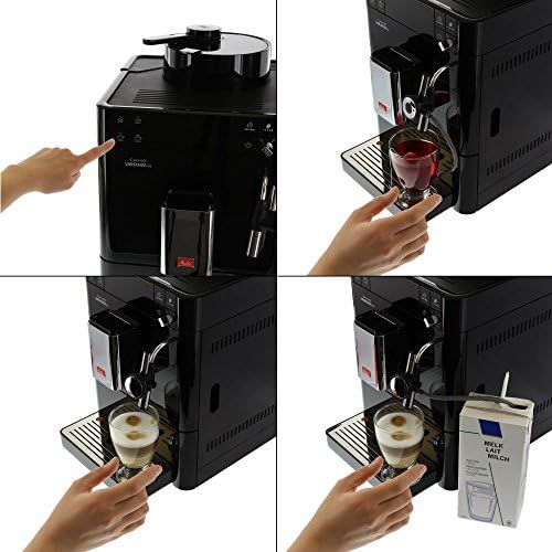  Melitta Caffeo Varianza CS F550-102, Kaffeevollautomat mit Auto-Cappuccinatore-System, Schwarz