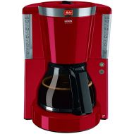 Melitta Look Selection 1011-17, Filterkaffeemaschine mit Glaskanne, AromaSelector, Rot