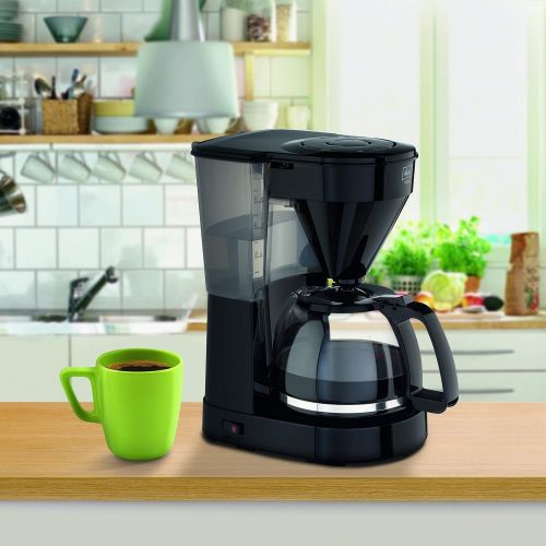  Melitta MELITTA Easy II 1023-02, Filterkaffeemaschine mit Glaskanne, kompaktes Design, Schwarz, Kunststoff