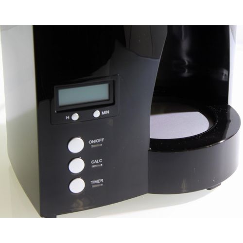  Melitta Optima Timer 100801 bk, Filterkaffeemaschine mit Glaskanne und Timer-Funktion, Abnehmbarer Wassertank, Schwarz