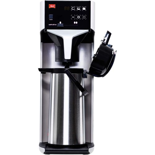  Melitta Professional Melitta Pump-Isolierkanne, 2,2 l, ca. 18 Tassen, Edelstahlkolben, Edelstahl, Silber/Schwarz